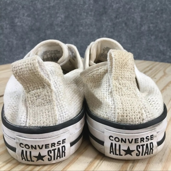 Converse Chuck All Star Shoreline Natural White/Cream Woven Low Tops - Picture 4 of 4